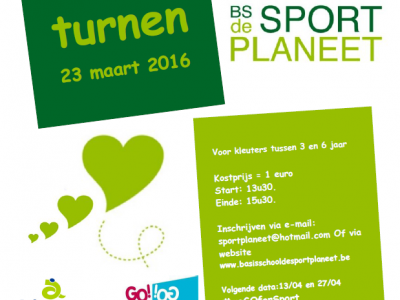 Kleuterturnen 23 maart