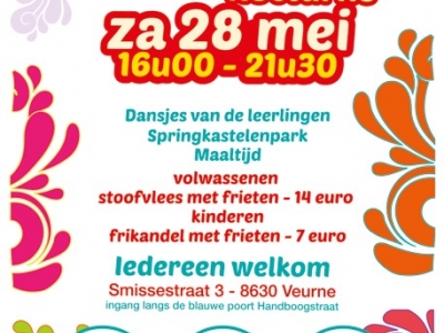 schoolfeest zaterdag 28 mei